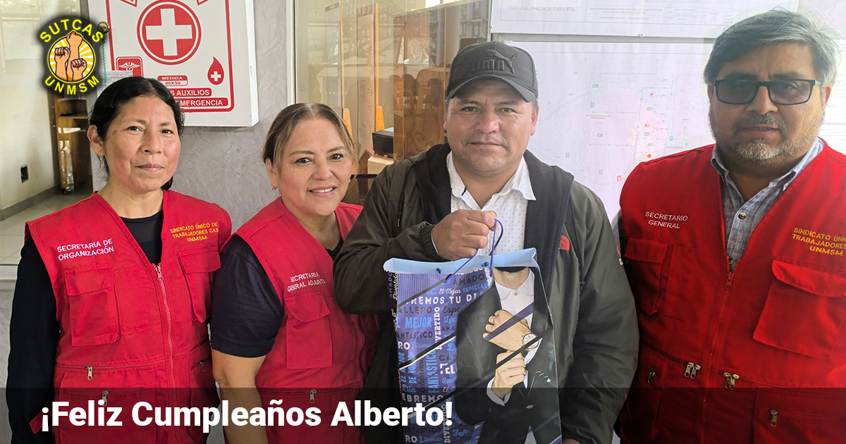 Saludos y entrega de presente a Afiliado por su onomástico